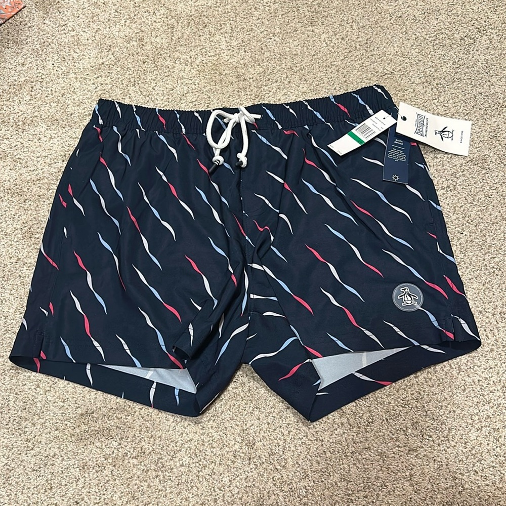 NWT Mens Penguin swim trunks